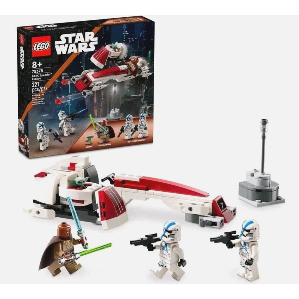LEGO Star Wars BARC Speeder Escape Mandalorian Building Set. 75378 NIB